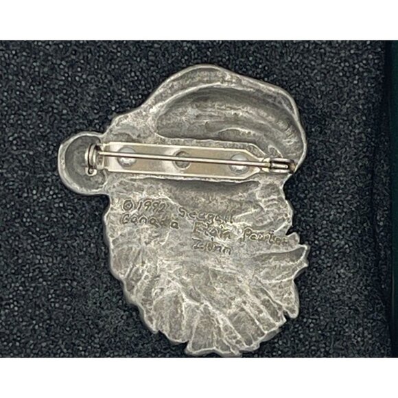 Jolly Santa Brooch Seagull Pewter 1992 Nova Scotia - Picture 2 of 6